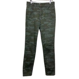SOCIAL STANDARD BY SANCTUARY | Green Camo High Rise Skinny Jeans | Size 10/30